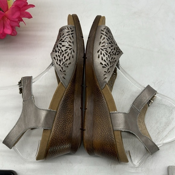 Romika Leather Cut Out Silver Sandals EU Size 40 MCS5119J - Picture 5 of 10